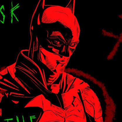 detalle diseño de batman, Bruce Wayne o Bruno Díaz