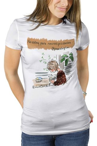 Viñeta con texto "No estoy para neurotipicidades", diseño por Alejandra Aceves, conocida como Alita de HistCotidianas