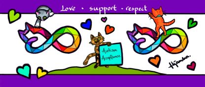 Tazón "Autism Acceptance, Love, support, respect" para el 2 de abril, diseño por Alejandra Aceves, conocida como Alita de @HistCotidianas